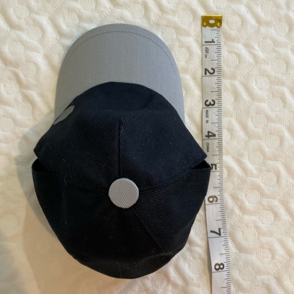 Build-A-Bear Workshop Hat For Bear Baseball Cap Ear Holes Small Gray Black Logo - Picture 8 of 8